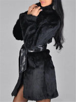 Faux Fur Coat With Belt (1448936013869)