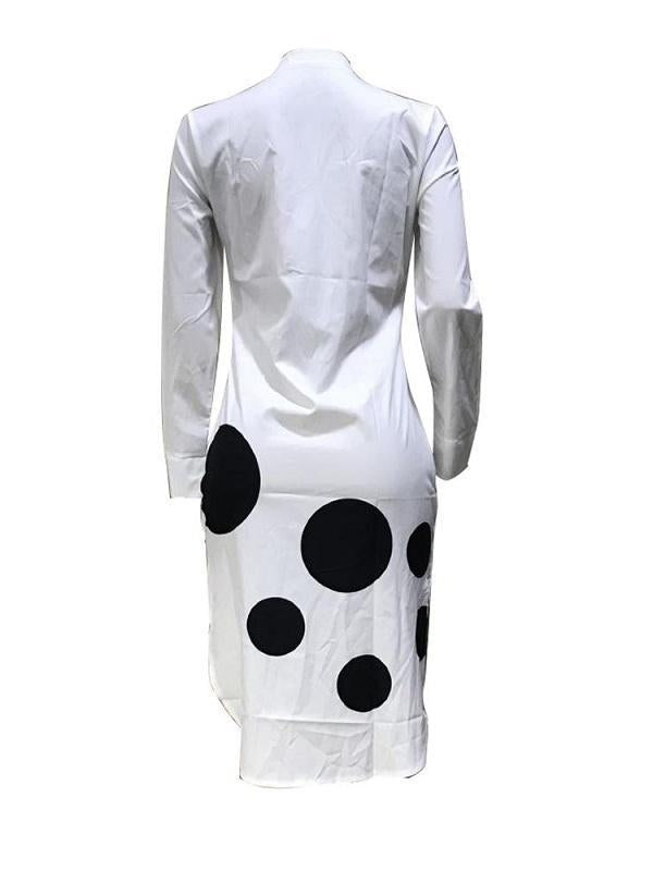Beautiedoll Dot Print Shirt Dress