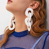 Big Modern Acrylic Link Earrings
