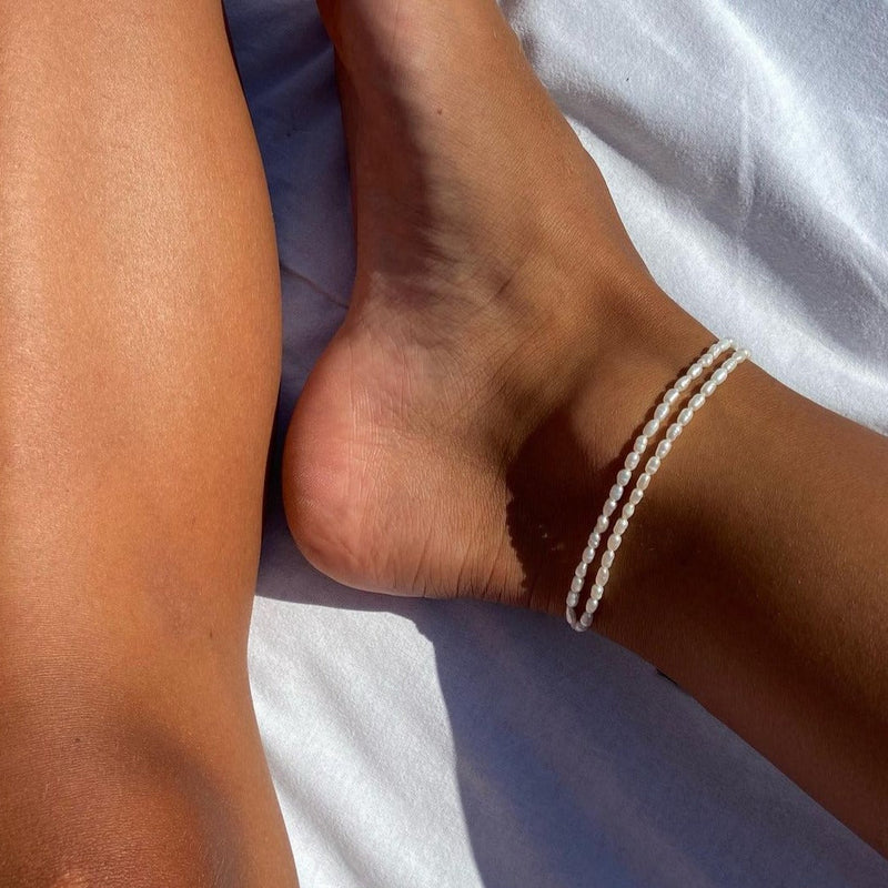 Elastic Pearl Anklet