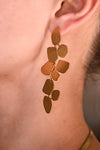 Gold Leaf Drop Earrings