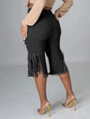 Ripped Fringe Capri Jeans