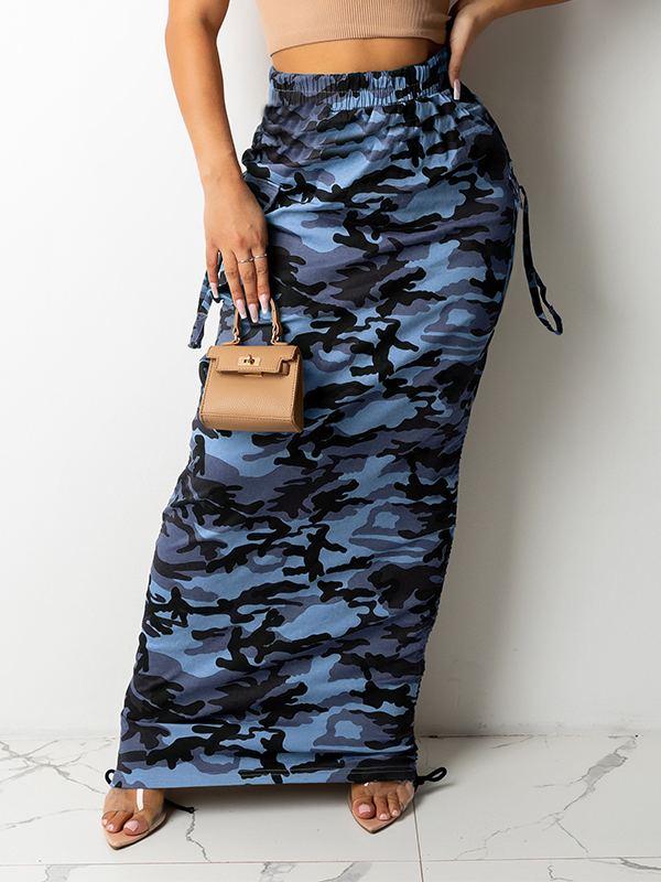 Beautiedoll Camo Drawstring Skirt