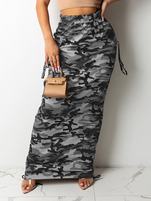 Beautiedoll Camo Drawstring Skirt