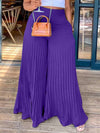 Beautiedoll Solid Pleated Wide-Leg Pants