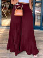 Beautiedoll Solid Pleated Wide-Leg Pants