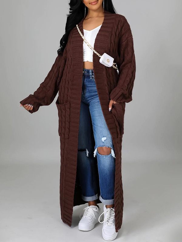 Beautiedoll Open-Front Cardigan with Pockets