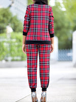 Plaid Jacket & Jogger Pants Set