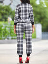 Plaid Jacket & Jogger Pants Set