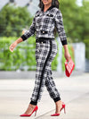 Plaid Jacket & Jogger Pants Set