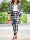 Plaid Jacket & Jogger Pants Set