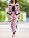 Plaid Jacket & Jogger Pants Set