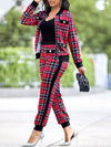 Plaid Jacket & Jogger Pants Set