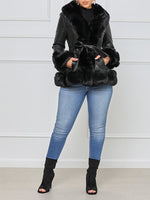 Faux Fur & Faux Leather Jacket