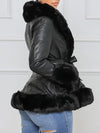 Faux Fur & Faux Leather Jacket