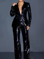 Beautiedoll Sequin Blazer & Pants Set
