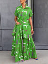 Beautiedoll Printed Tunic Shirt & Wide-Leg Pants Set