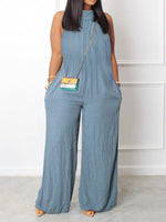 Beautiedoll Sleeveless Wide-Leg Jumpsuit