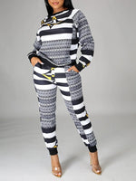 Printed Sweatshirt & Pants Set