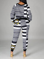 Printed Sweatshirt & Pants Set