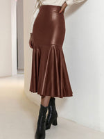 Faux-Leather Mermaid Skirt