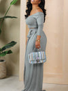 Off-Shoulder Tee & Tied Pants Set