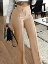 Solid Straight Pants
