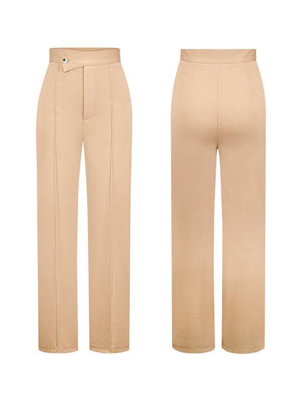 Solid Straight Pants