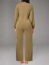 Solid Drawstring Jumpsuit