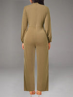 Solid Drawstring Jumpsuit