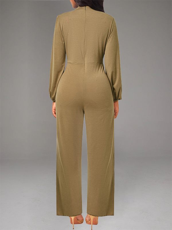 Solid Drawstring Jumpsuit