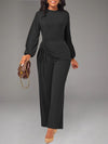 Solid Drawstring Jumpsuit