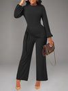 Solid Drawstring Jumpsuit