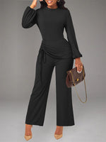 Solid Drawstring Jumpsuit