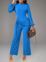 Solid Drawstring Jumpsuit