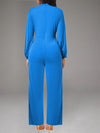 Solid Drawstring Jumpsuit
