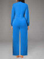Solid Drawstring Jumpsuit