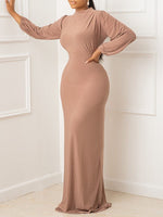 Beautiedoll Solid Maxi Dress