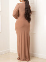 Beautiedoll Solid Maxi Dress