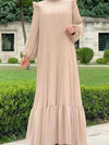 Beautiedoll Solid Ruffle Pleated Dress
