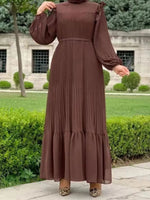 Beautiedoll Solid Ruffle Pleated Dress