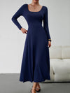 Solid Tied Midi Dress