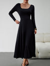 Solid Tied Midi Dress