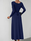 Solid Tied Midi Dress