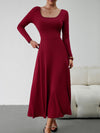 Solid Tied Midi Dress