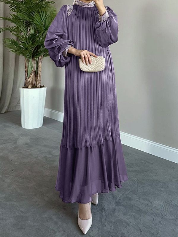 Studded Pleated Dress