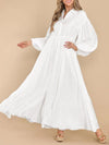 Solid Button-Front Shirt Dress