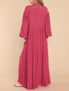 Solid Button-Front Shirt Dress