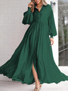 Solid Button-Front Shirt Dress