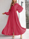 Solid Button-Front Shirt Dress